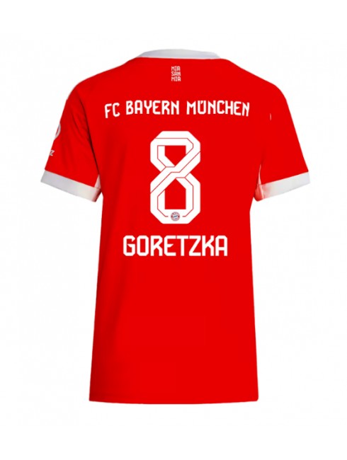 Bayern Munich Leon Goretzka #8 Zenski Domaci Dres 2025-26 Kratak Rukavima Bayern Munich Leon Goretzka #8 Zenski Domaci Dres 2025-26 Kratak Rukavima